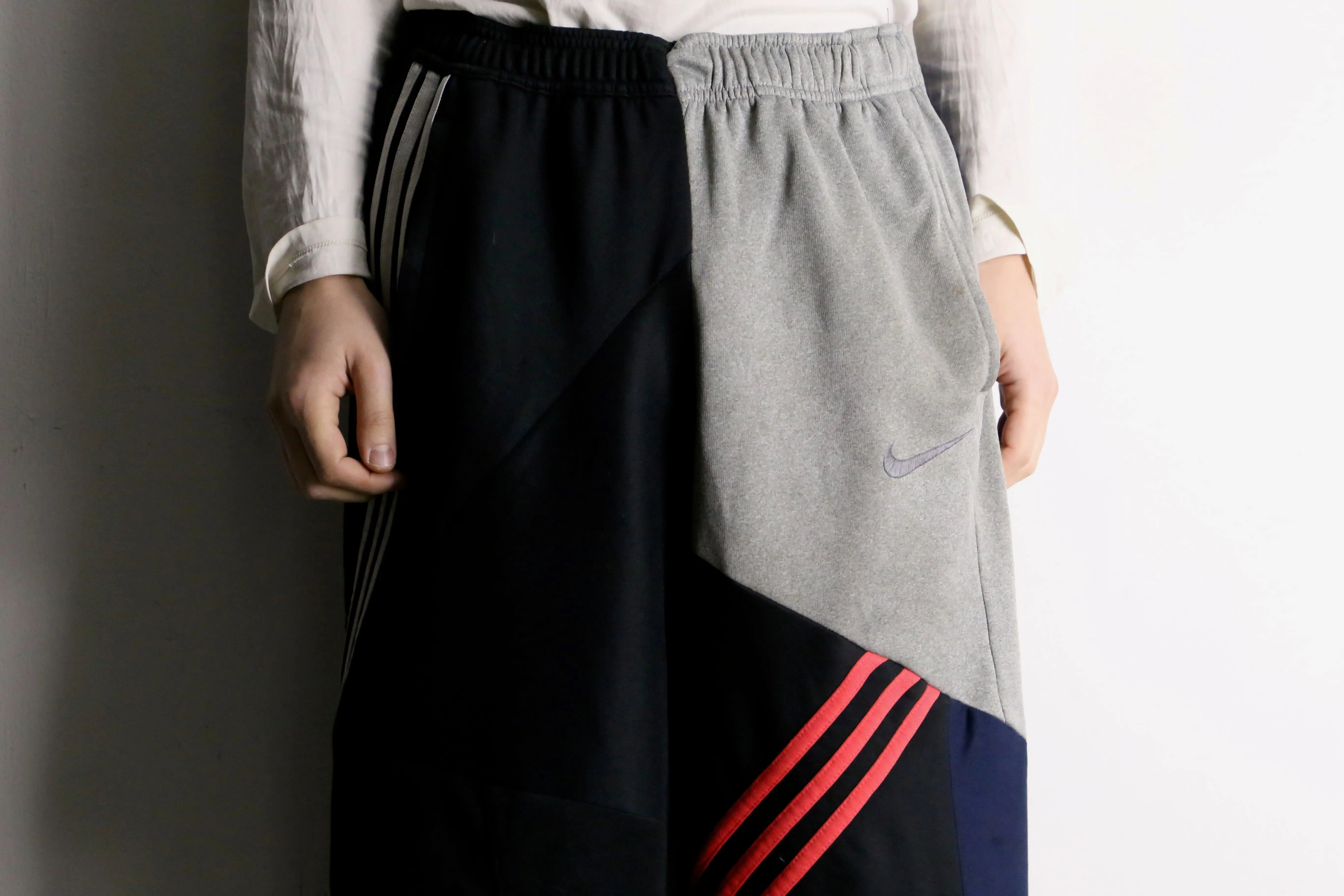 remake "再構築" asymmetry docking track pants