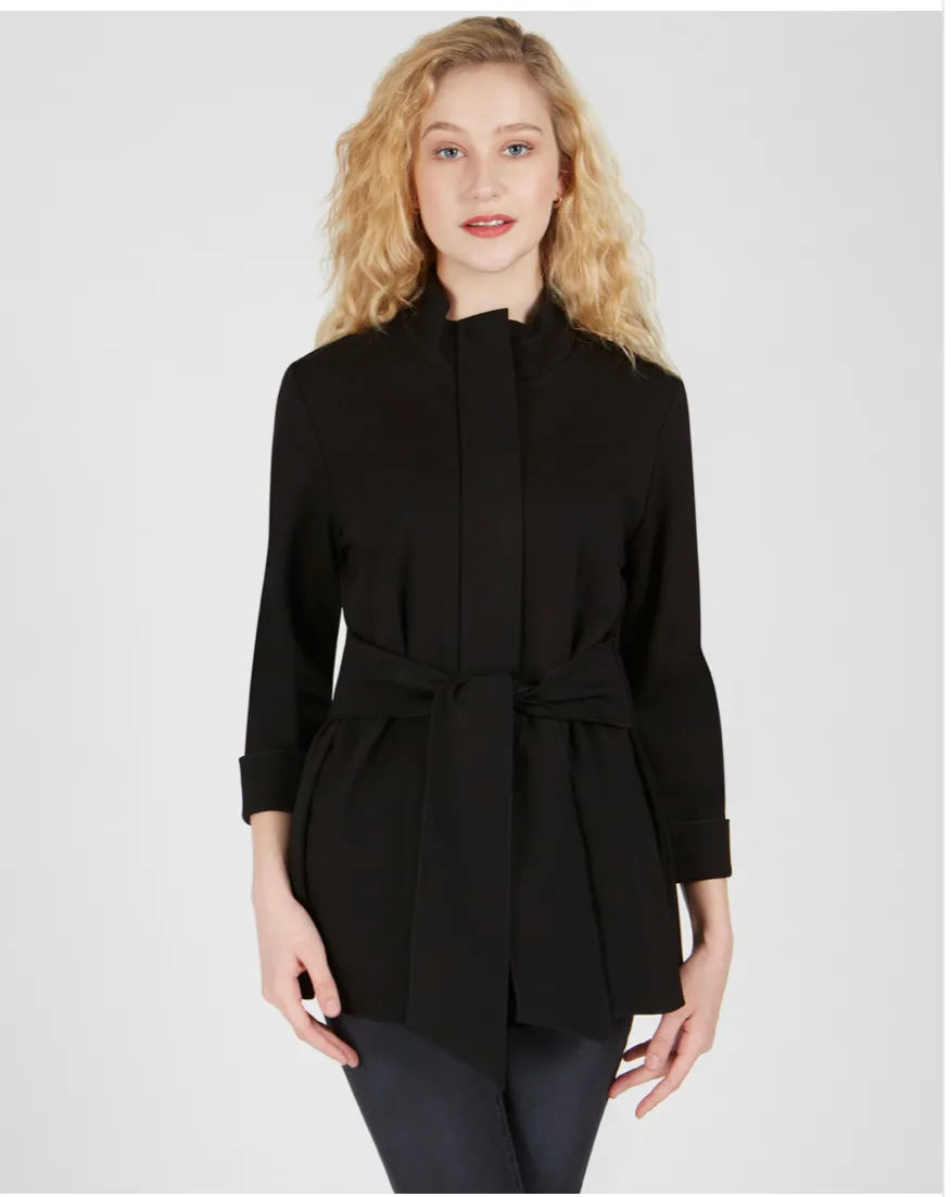 Renuar Tie Front Jacket - Black
