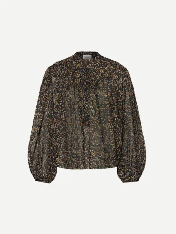 Salika Top in Black/Ochre