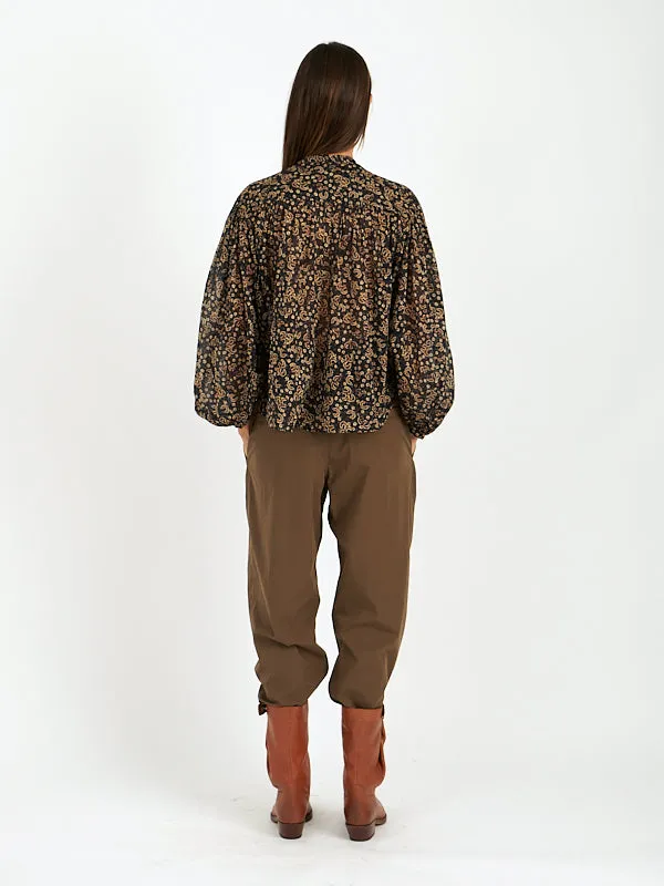 Salika Top in Black/Ochre
