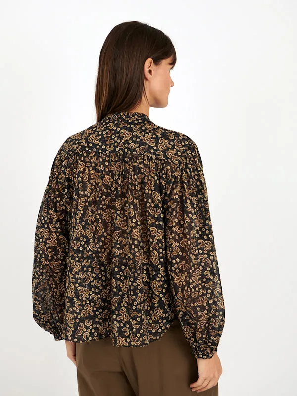 Salika Top in Black/Ochre