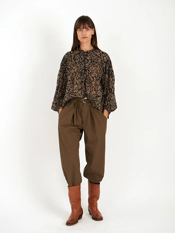 Salika Top in Black/Ochre