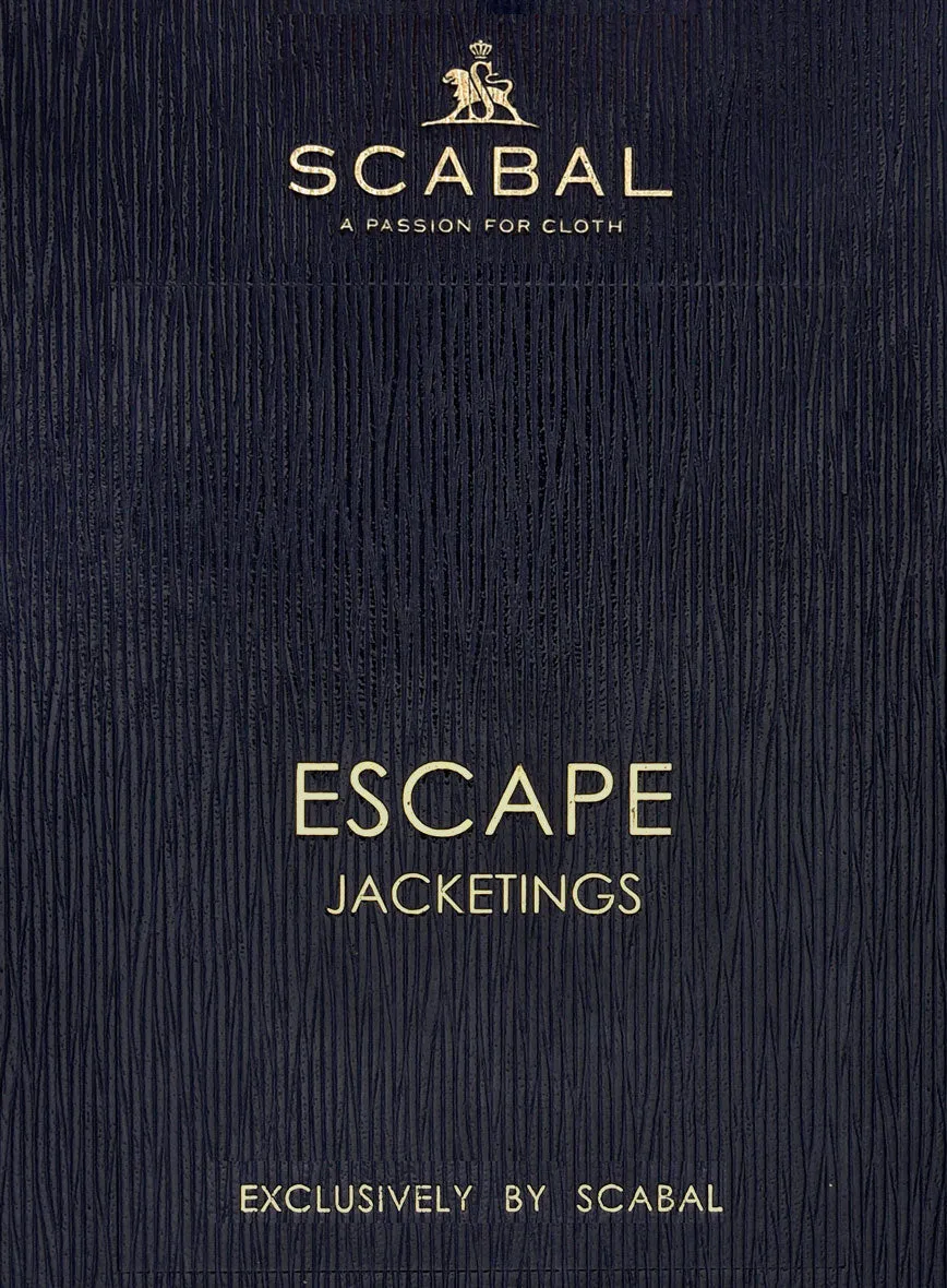 Scabal Denim Blue Wool Cashmere Jacket