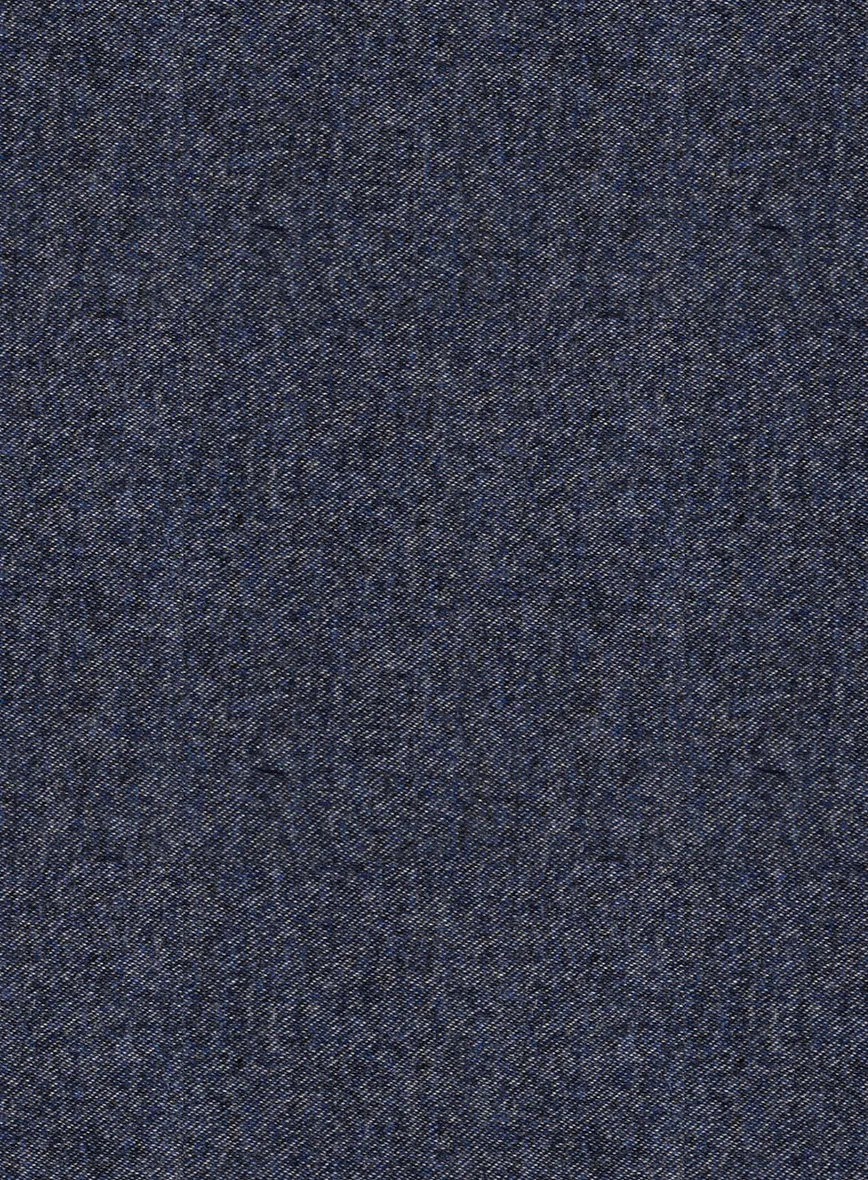 Scabal Denim Blue Wool Cashmere Jacket