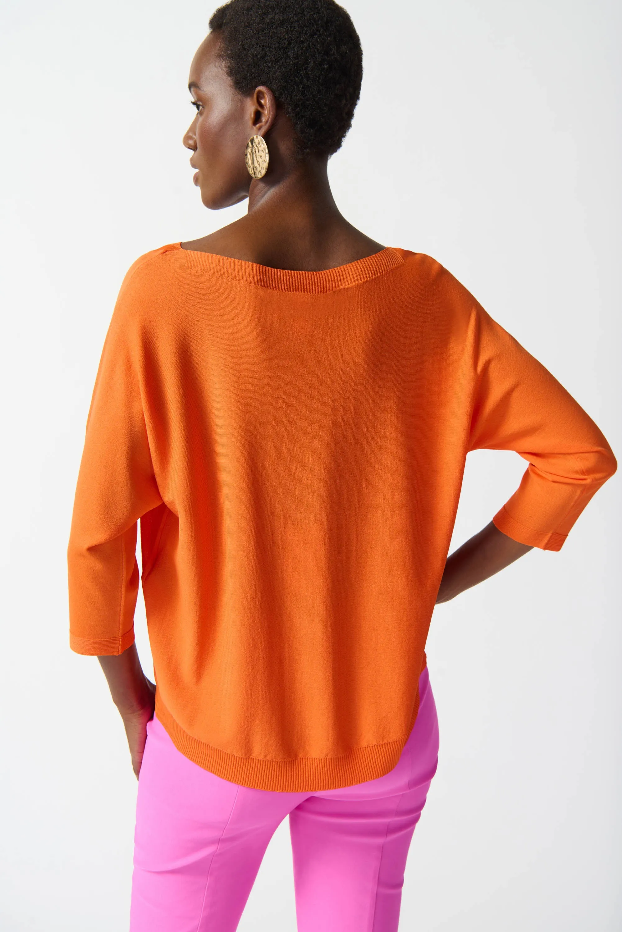 Soft Viscone Yarn Pullover Sweater