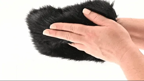 Spiked and Furry Black Sensory Mitt
