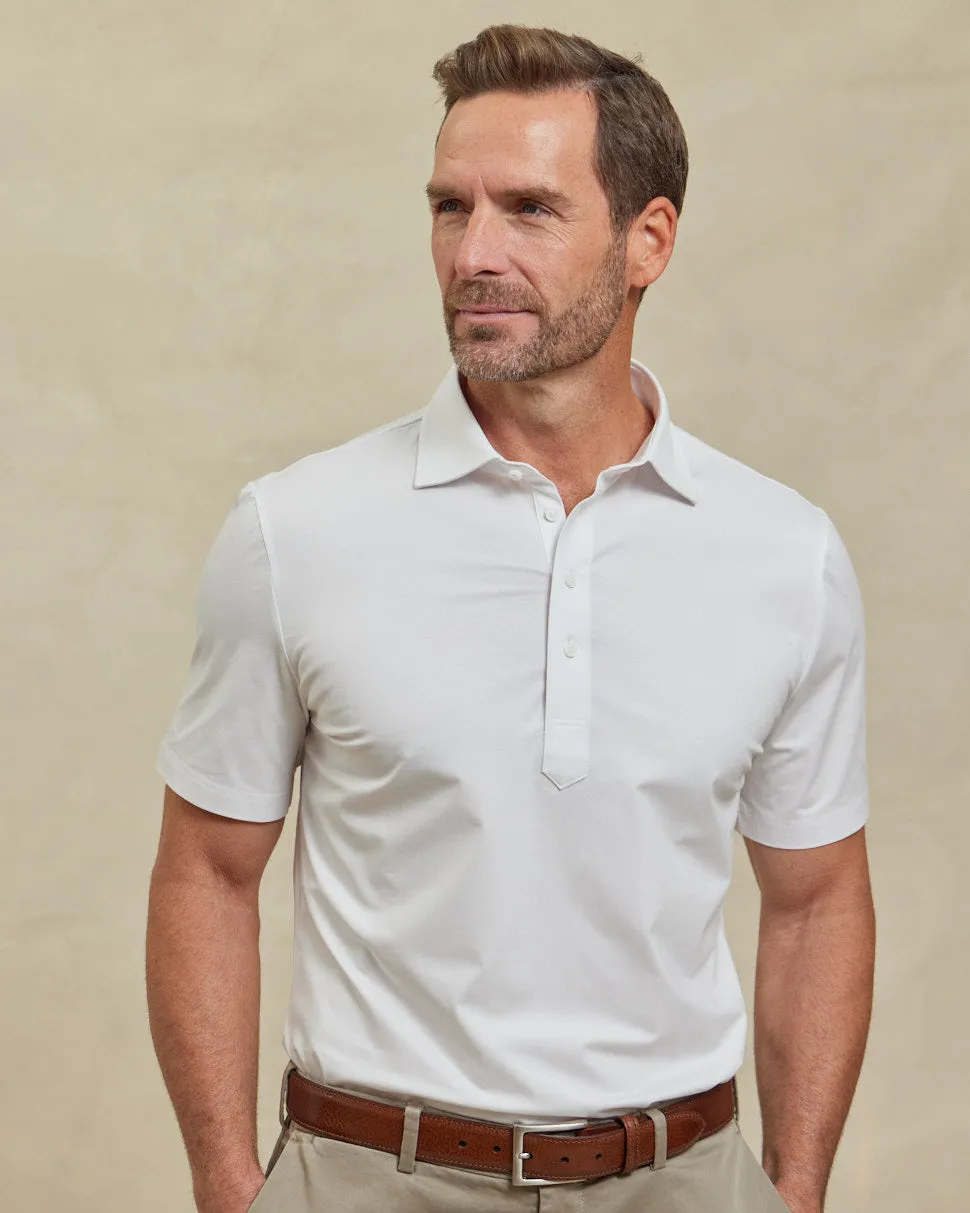 The Voyager - Performante Placket Polo - White