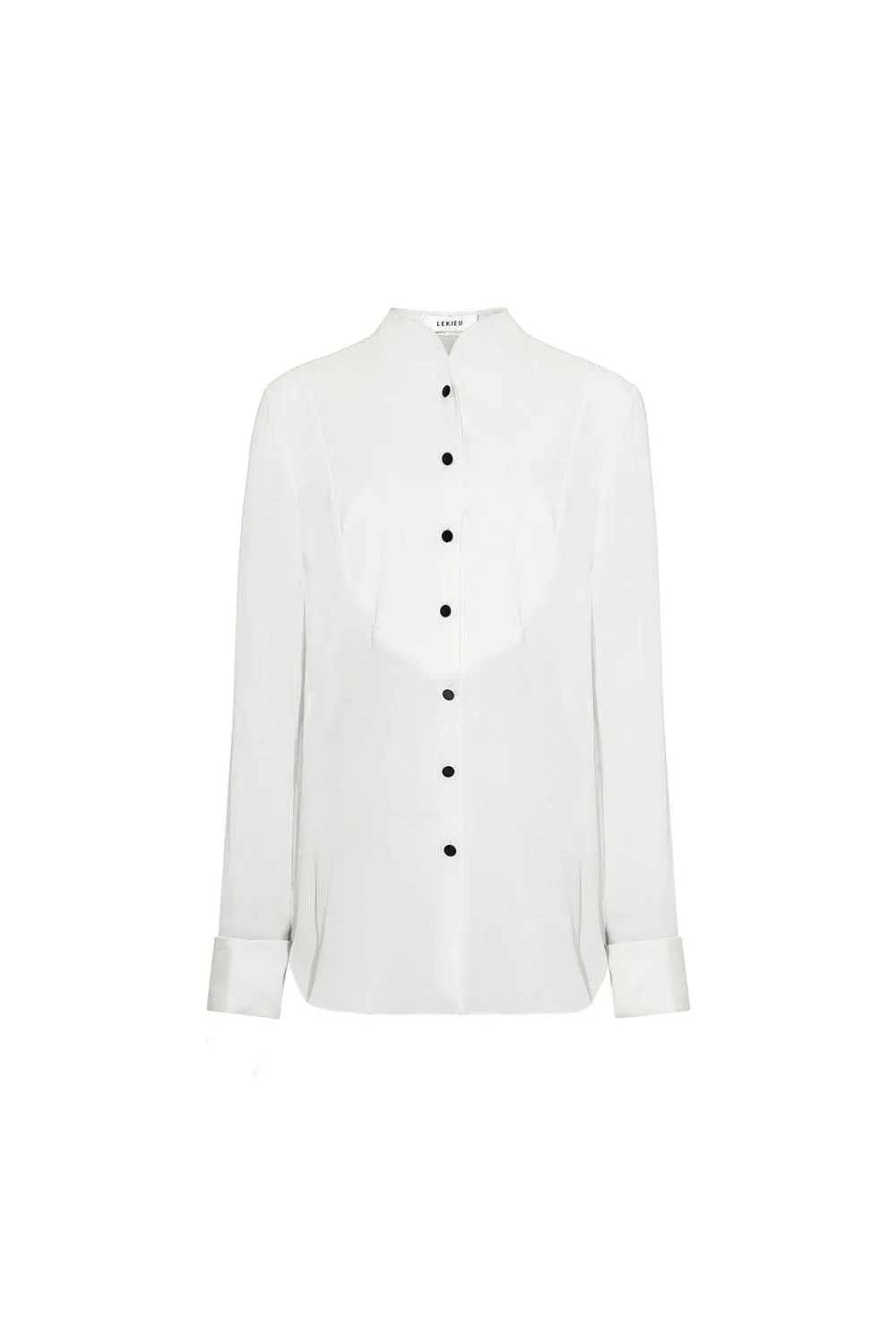 Toledo Straight Cuff Sleeved Crepe De Chine Shirt