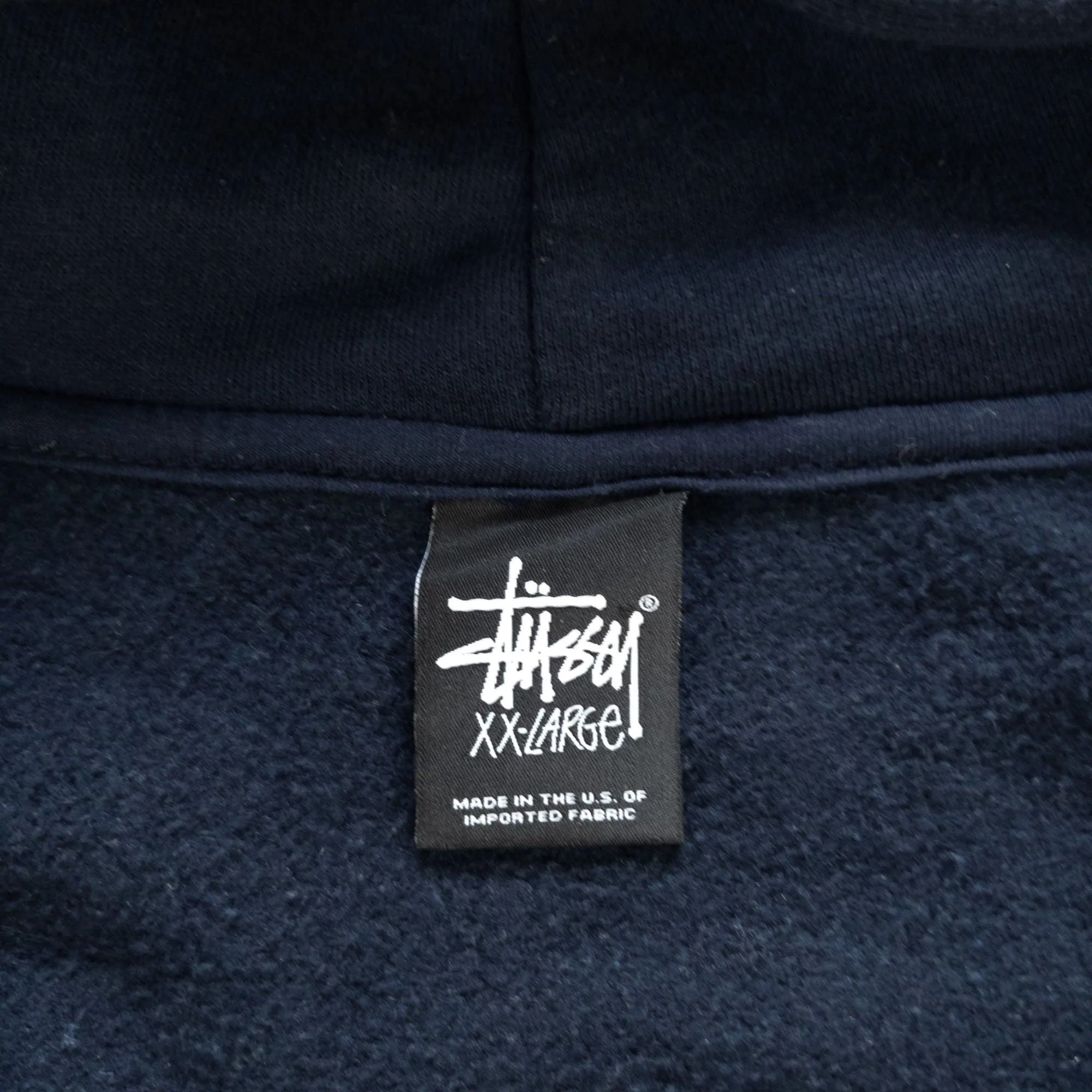 Vintage Stussy Snap Button Varsity Hoodie Size XL