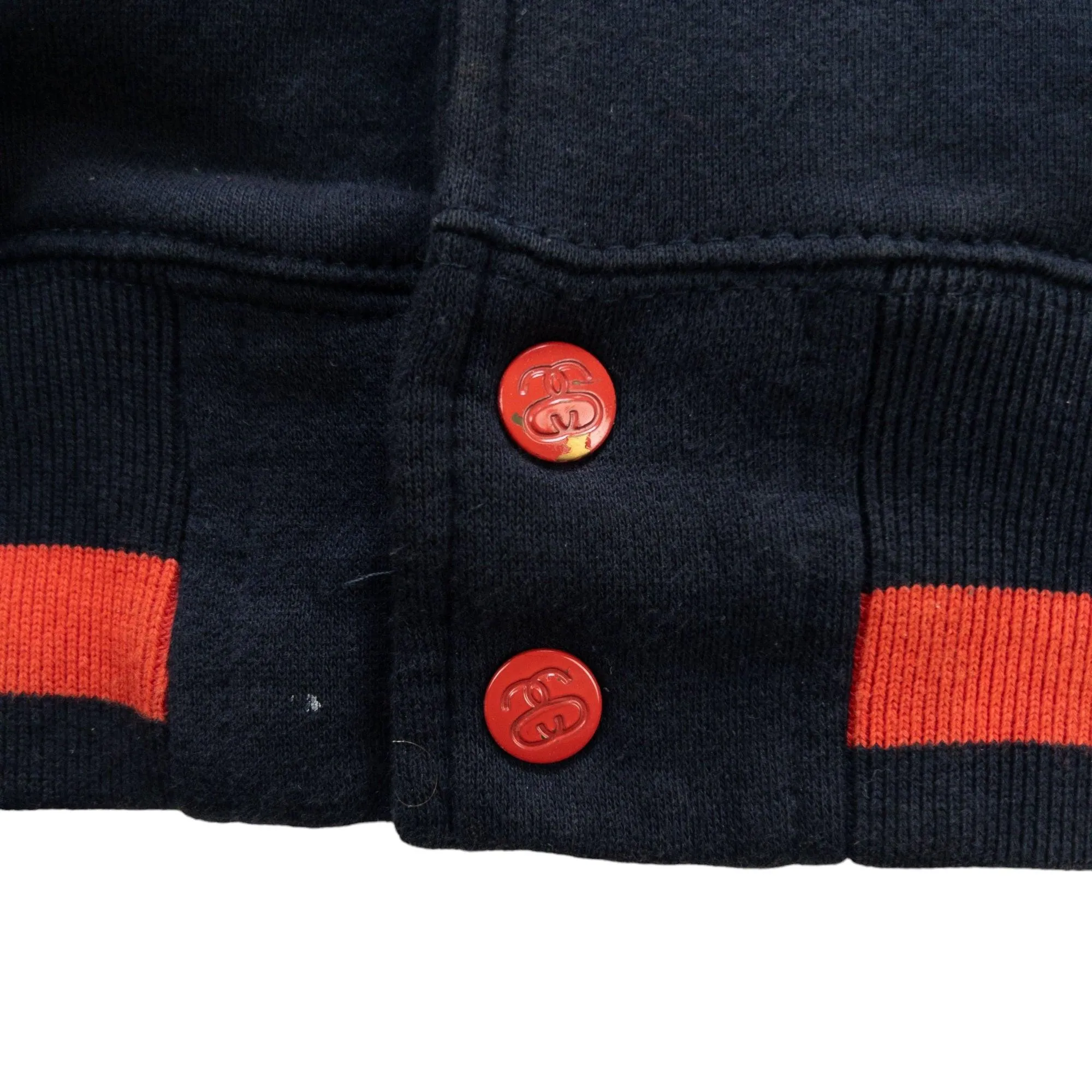 Vintage Stussy Snap Button Varsity Hoodie Size XL