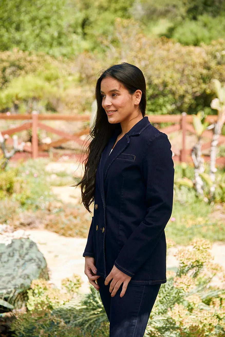 Westport Double Breasted Denim Blazer