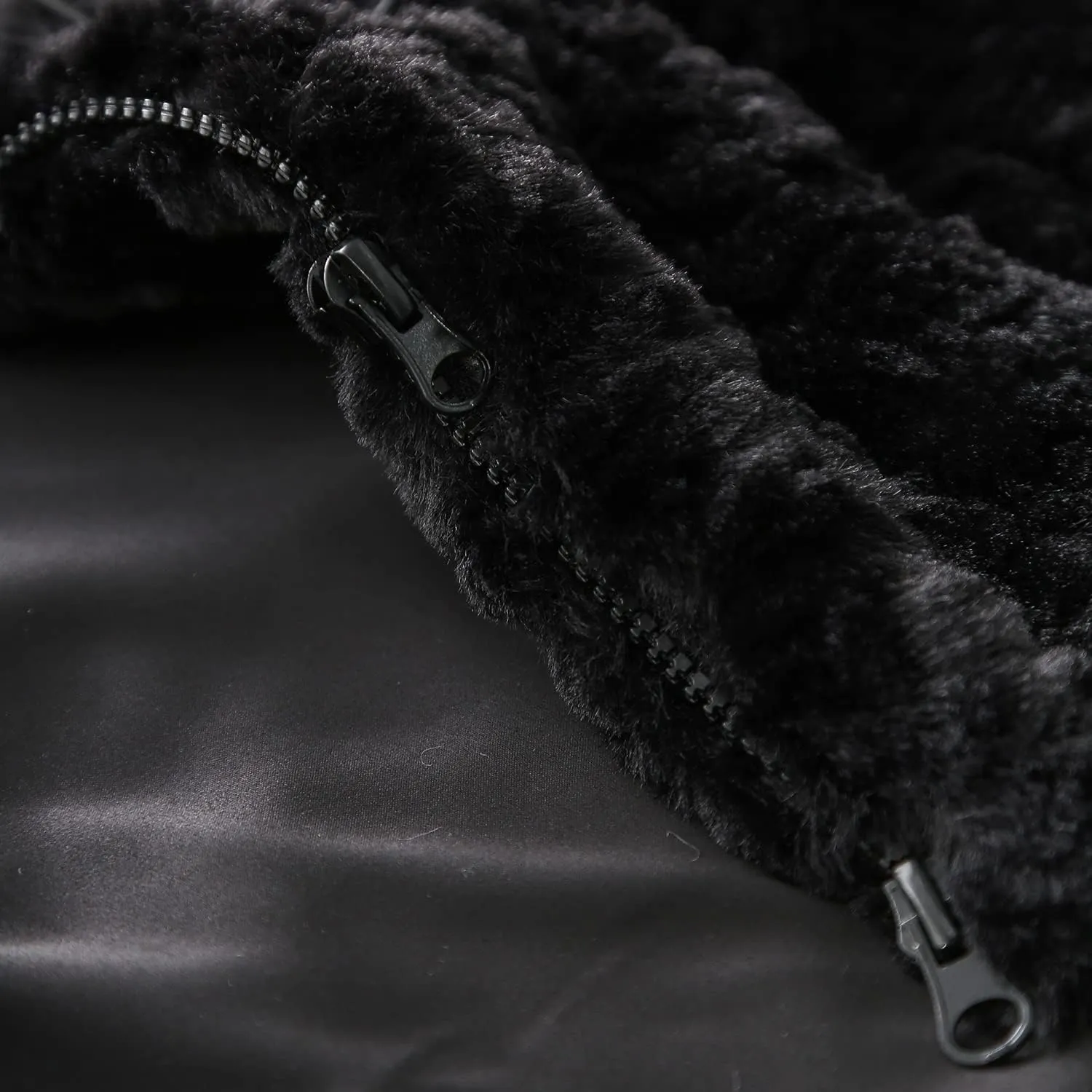 Women's Faux Fur  Zip Up Drawstring Jacket