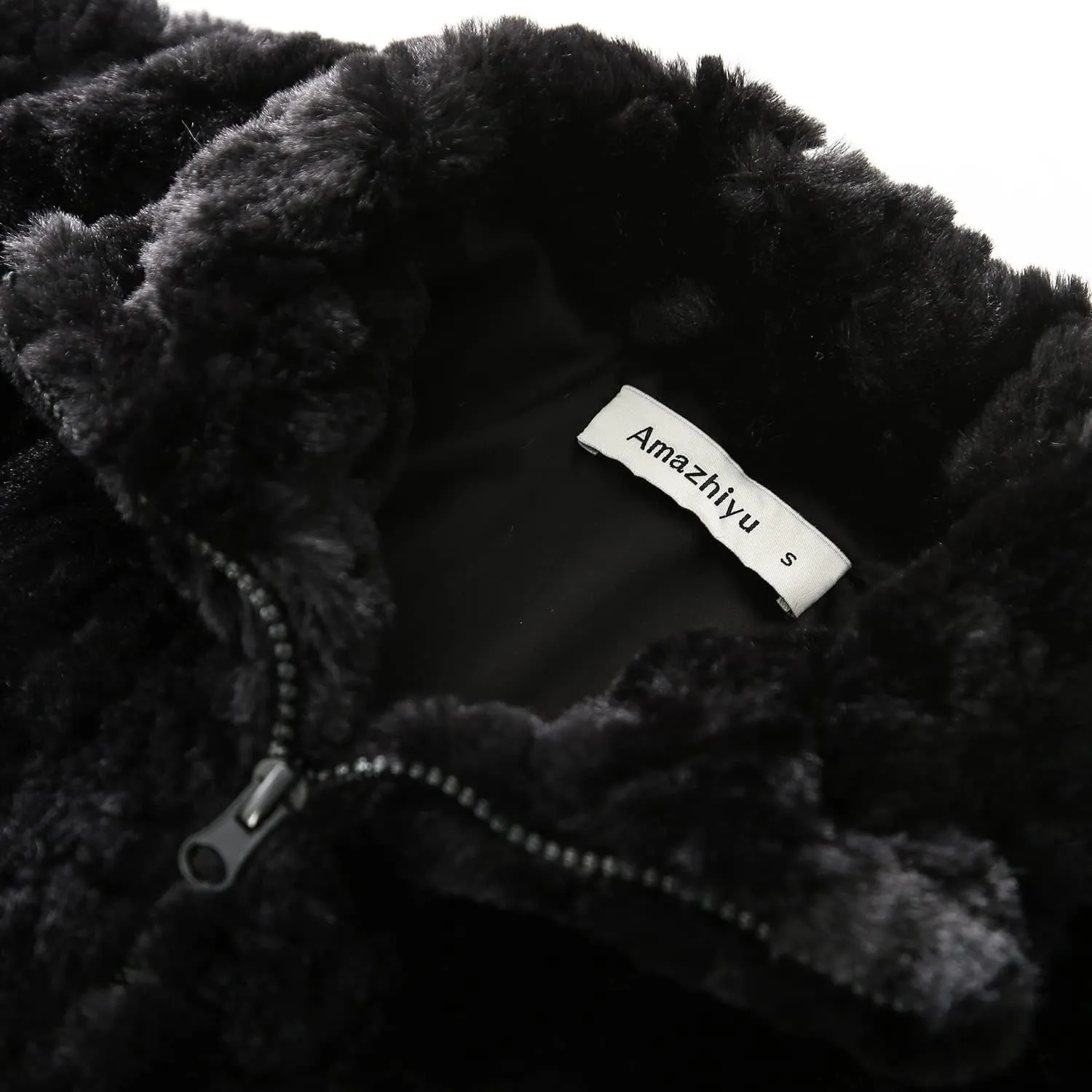 Women's Faux Fur  Zip Up Drawstring Jacket