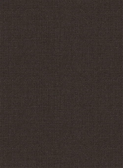Worsted Dark Brown Wool Black Bar Jacket