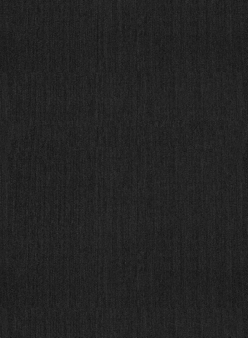 Worsted Dark Charcoal Wool Tuxedo Jacket